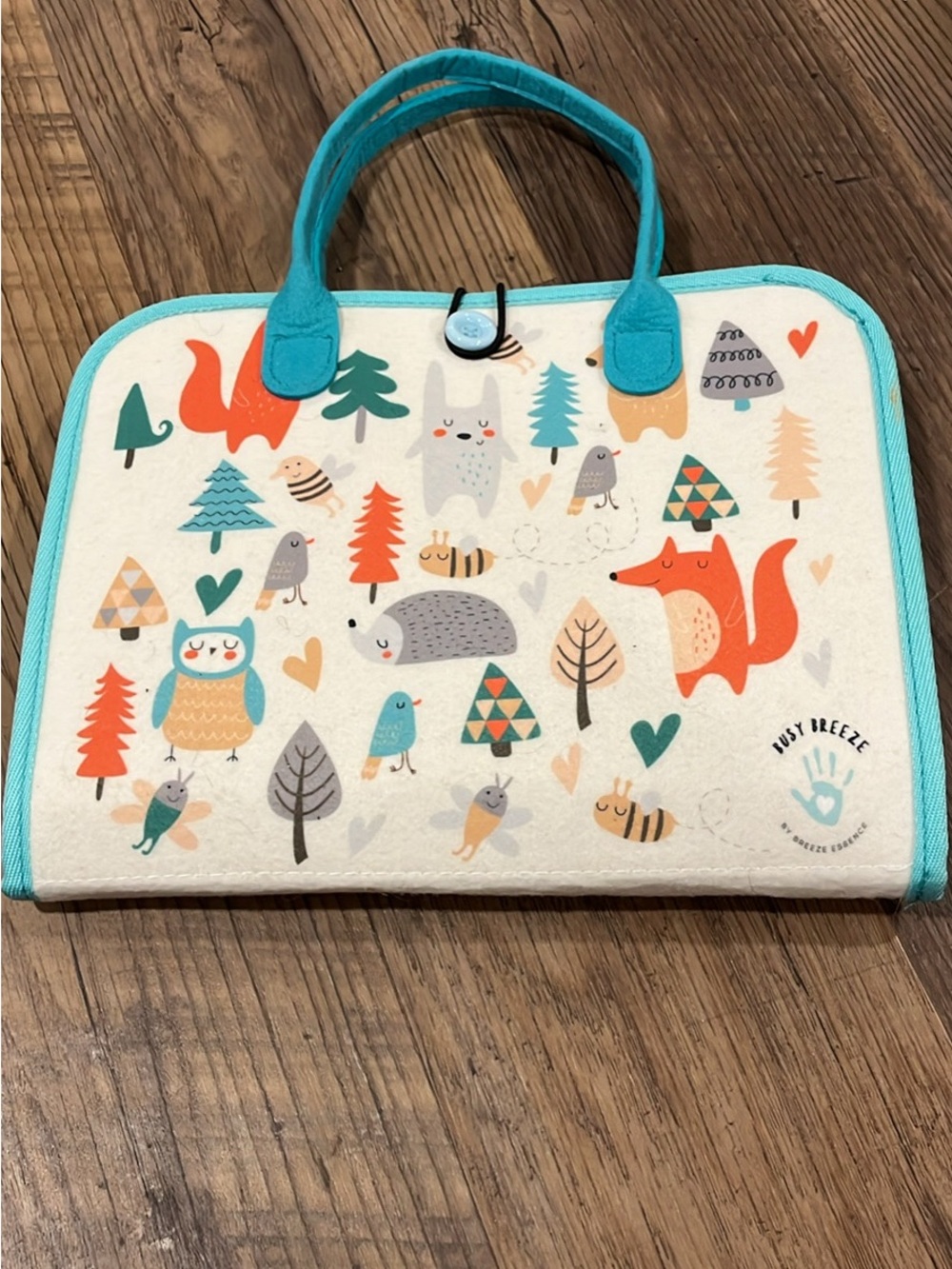 Teal & Cream Woodland Busy Book